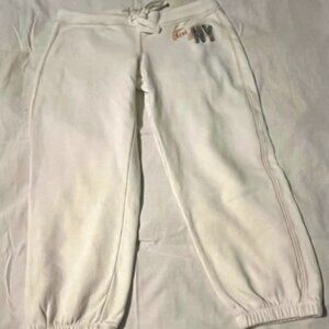 Junior Off-white ankle fit sweatpants